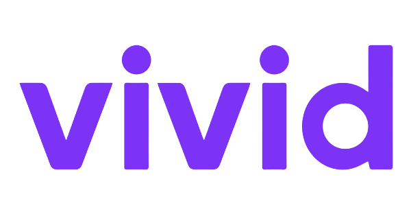 Vivid Money: Conto Gratis E Conto Premium Con Cashback Altissimo E Tante Ricompense 1 Scritta Viola Vivid su sfondo trasparente